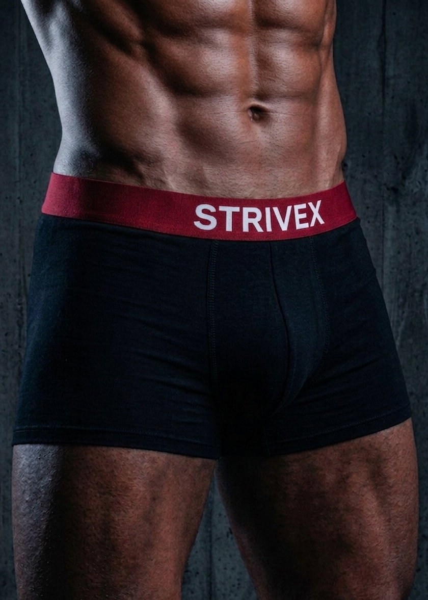 Black & red pack of 2 boxer brief